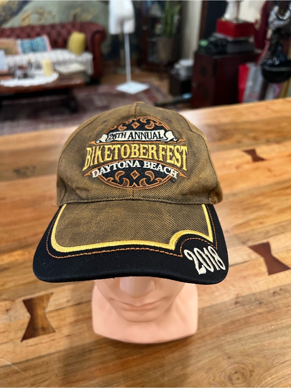 Biketoberfest Daytona Beach 2018 Embroidered Brown & Black Cap